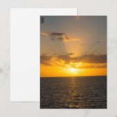 Bright Sunset on the Ocean ノートカード (正面/裏面)