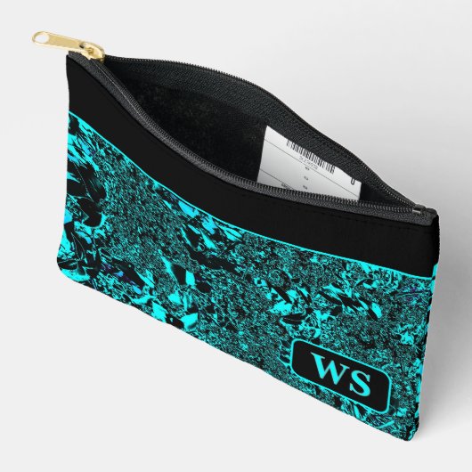 Bright Teal Cosmetic Bag アクセサリーポーチ (見開き)