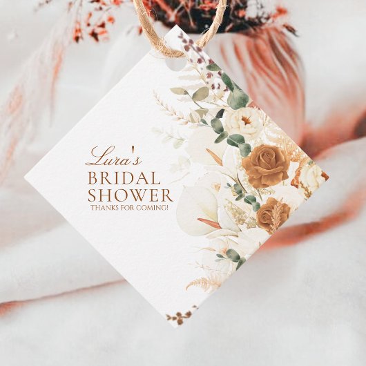 Bright Terracotta Calla Lilies Diamond フェイバータグ