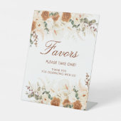 Bright Terracotta Calla Lilies Favors  台座サイン (正面)