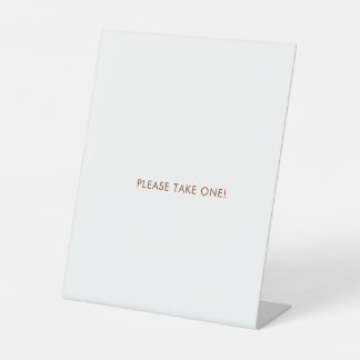 Bright Terracotta Calla Lilies Favors   台座サイン