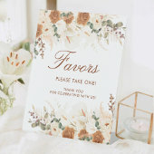 Bright Terracotta Calla Lilies Favors  台座サイン