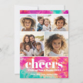 Bright Tie-Dye - 5枚の写真 – 応援から新年 シーズンカード (正面)