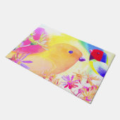 Bright Tie-Dye Birds ドアマット (アングル)