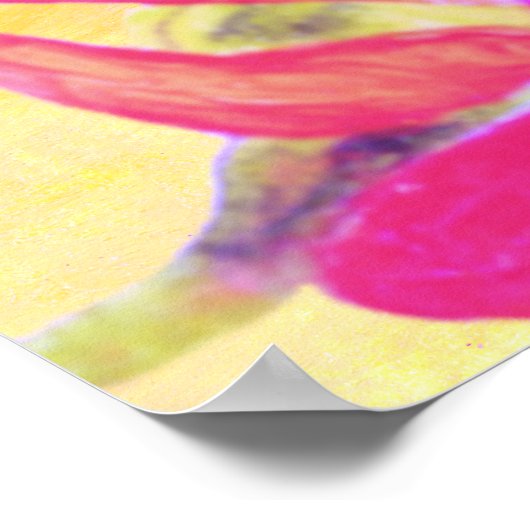 Bright Tie-Dye Birds ポスター (角)