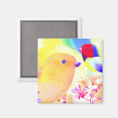 Bright Tie-Dye Birds マグネット (正面/裏面)