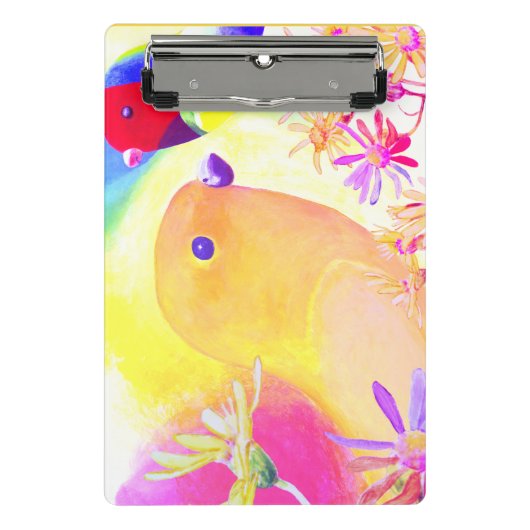 Bright Tie-Dye Birds ミニクリップボード (正面)