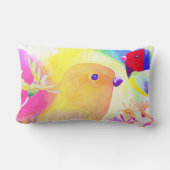 Bright Tie-Dye Birds ランバークッション (裏面)