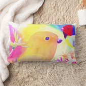 Bright Tie-Dye Birds ランバークッション (ブランケット)