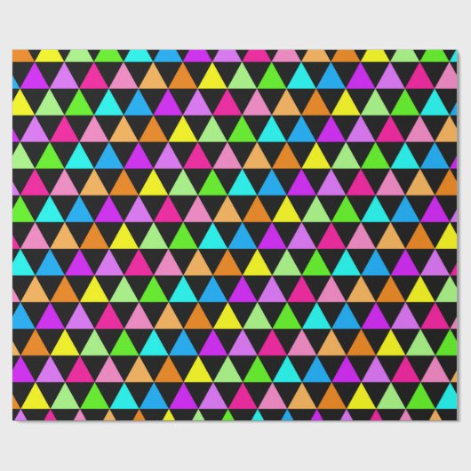 Bright Triangle Groovy Print Gift Wrapping Paper ラッピングペーパー (フラット)