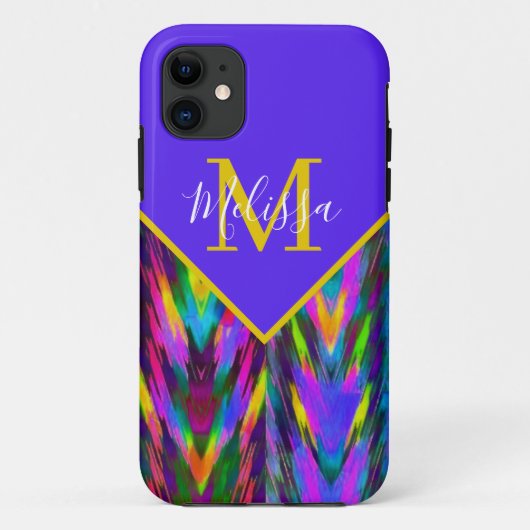 Bright tribal chevron personalized Case-Mate iPhoneケース (裏面)