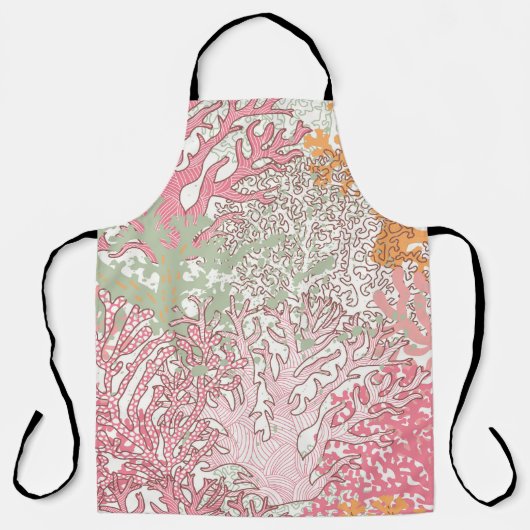 Bright underwater seamless pattern with beautiful エプロン (正面)