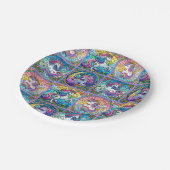 Bright Unicornパーティープレート- set 2 ペーパープレート (アングル)