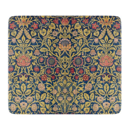 Bright Violetとオダマキ（植物）（William Morris著） カッティングボード (正面)