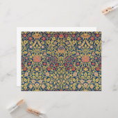 Bright Violetとオダマキ（植物）（William Morris著） カード (正面/裏面インサイチュ)