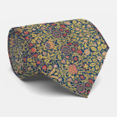 Bright Violetとオダマキ（植物）（William Morris著） ネクタイ (ロール)