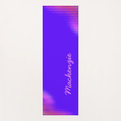 BRIGHT VIOLETに名前を付けたピンクのドットパターン ヨガマット (正面)