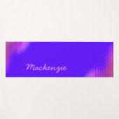 BRIGHT VIOLETに名前を付けたピンクのドットパターン ヨガマット (正面(横))