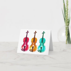 BRIGHT VIOLINSカラフルノートカード カード