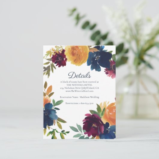 Bright Waterカラーフローラ詳細宿泊施設 エンクロージャーカード (スタンド正面)