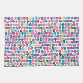 Bright Watercolor Abstract – Colorful Kitchen キッチンタオル