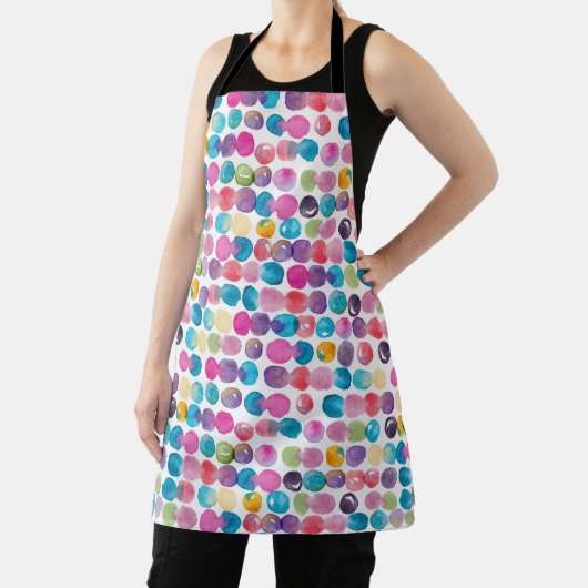 Bright Watercolor Apron – Colorful Abstract  エプロン (インサイチュ)