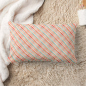 Bright Watercolor Colorful Stripe Pattern ランバークッション (ブランケット)