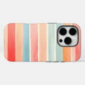 Bright Watercolor Colorful Stripe Pattern Case-Mate iPhoneケース (裏面 (横))