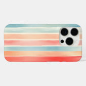 Bright Watercolor Colorful Stripe Pattern Case-Mate iPhoneケース (裏面 (横))