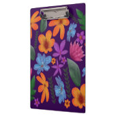 Bright Watercolor Floral Pattern Botanical Aesthet クリップボード (左)