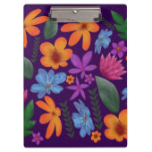 Bright Watercolor Floral Pattern Botanical Aesthet クリップボード (正面)