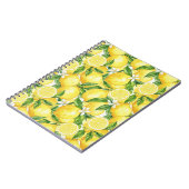 Bright Watercolor Lemon Pattern ノートブック (左側)