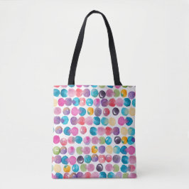 Bright Watercolor Tote Bag – Bold Abstract Canvas トートバッグ
