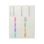 Bright Weeklyカラフルプランナーメモ帳 ノートパッド (回転)