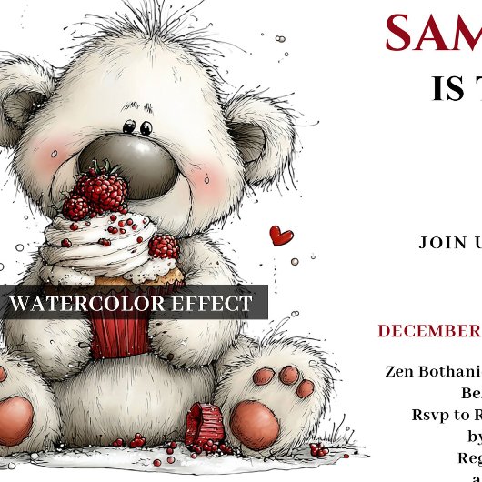 Bright whimsical dog animals theme kids birthday 招待状