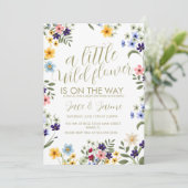 Bright Wild Flowers Baby Shower  招待状 (スタンド正面)