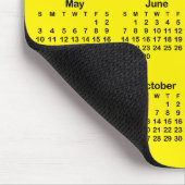Bright Yellow and Black 2026 Calendar マウスパッド (コーナー)