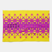 Bright Yellow and Purple Kitchen Towel キッチンタオル (横)