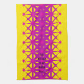 Bright Yellow and Purple Kitchen Towel キッチンタオル (縦)