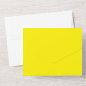 Bright Yellow Background – Minimal Wedding Art オールインワン招待状 (裏面)