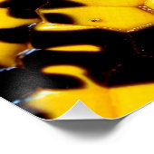 Bright Yellow Black Snake Skin Scales Animal Print ポスター (コーナー)