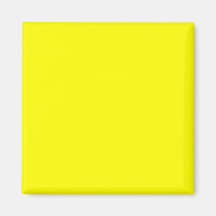 Bright Yellow FFFF00カラー – 名前の追加オプション マグネット