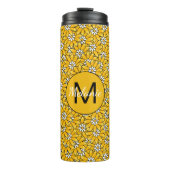 Bright Yellow Floral Pattern Personalised タンブラー (正面)