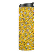 Bright Yellow Floral Pattern Personalised タンブラー (回転左)