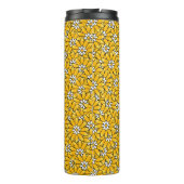 Bright Yellow Floral Pattern Personalised タンブラー (裏面)