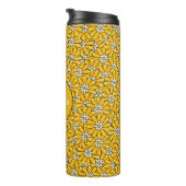 Bright Yellow Floral Pattern Personalised タンブラー (回転右)
