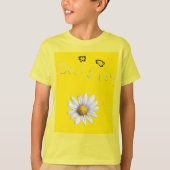 Bright Yellow Flower Kids Daisy Tシャツ (正面)
