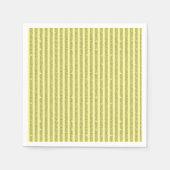 Bright Yellow Glitter Style Vertical Stripes スタンダードカクテルナプキン (正面)
