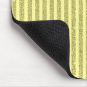 Bright Yellow Glitter Style Vertical Stripes マウスパッド (コーナー)
