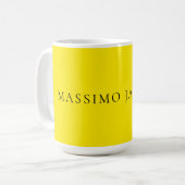 Bright Yellow Minimalist Plain Modern Aesthetic コーヒーマグカップ (正面左)